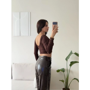 Ön Arka Oval Crop - KAHVE