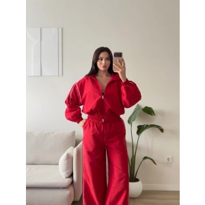 Oversize Bomber Paraşüt Takım - KIRMIZI