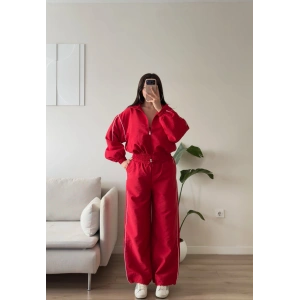 Oversize Bomber Paraşüt Takım - KIRMIZI