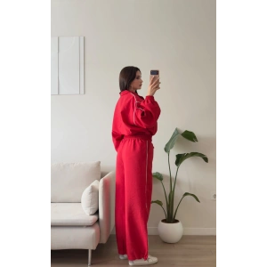 Oversize Bomber Paraşüt Takım - KIRMIZI