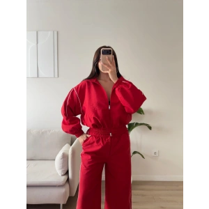 Oversize Bomber Paraşüt Takım - KIRMIZI