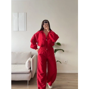 Oversize Bomber Paraşüt Takım - KIRMIZI