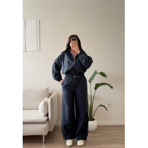 Oversize Bomber Paraşüt Takım - LACİVERT