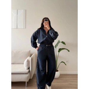 Oversize Bomber Paraşüt Takım - LACİVERT