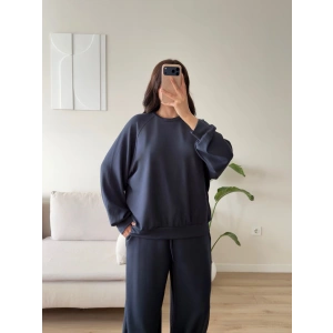 Oversize Modal İkili Takım - LACİVERT