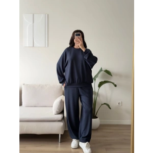Oversize Modal İkili Takım - LACİVERT