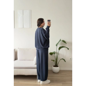 Oversize Modal İkili Takım - LACİVERT