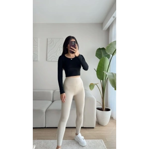 OYS Yüksek Bel Tayt - BEJ