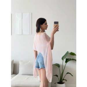 Pelerin Tül Pareo - PEMBE