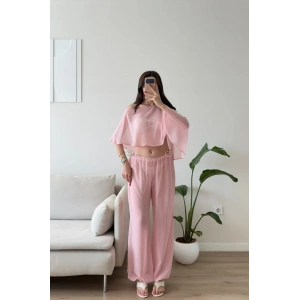 Pelerin Tül Pareo Takım - PEMBE