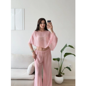 Pelerin Tül Pareo Takım - PEMBE