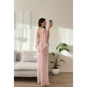 Pelerin Tül Pareo Takım - PEMBE