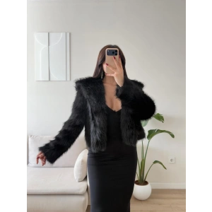 Premium Bella Kürk Ceket - SİYAH