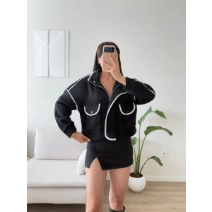 Premium Biyeli Oversize Ceket - SİYAH