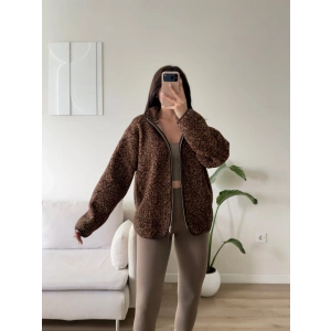 Premium Kırçıllı Oversize Ceket - KAHVE