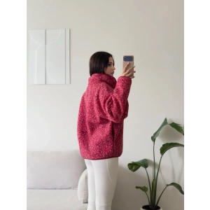 Premium Kırçıllı Oversize Ceket - MERCAN
