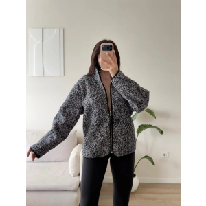 Premium Kırçıllı Oversize Ceket - FÜME