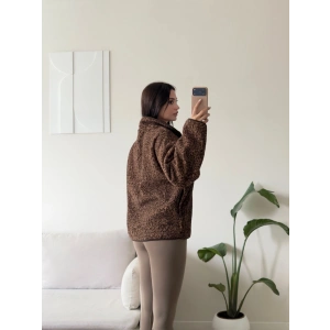 Premium Kırçıllı Oversize Ceket - KAHVE