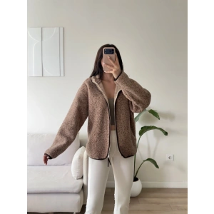 Premium Kırçıllı Oversize Ceket - TABA