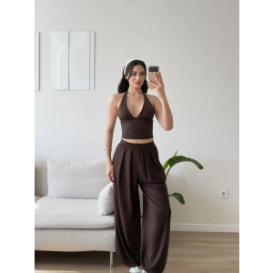 Premium Şalvar Pantolon - KAHVE