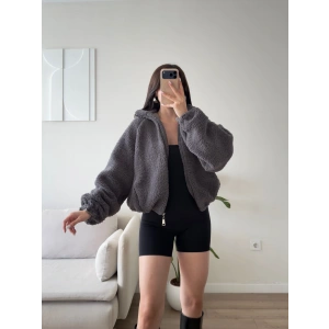 Premium Teddy Oversize Bomber - FÜME