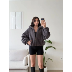 Premium Teddy Oversize Bomber - FÜME