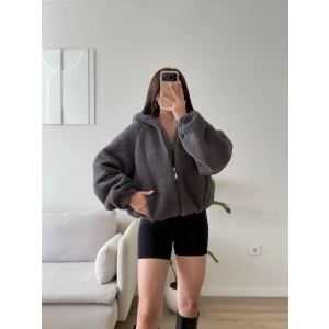 Premium Teddy Oversize Bomber - FÜME
