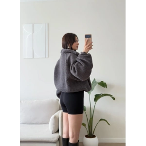 Premium Teddy Oversize Bomber - FÜME
