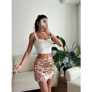 Pul Payetli Mini Etek