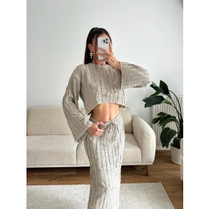 Salaş Crop & Etekli Takım - BEJ