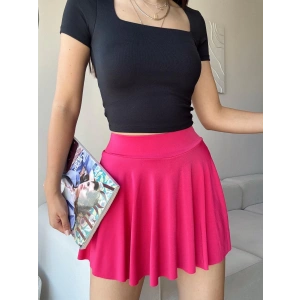 Sandy Şort Etek - FUŞYA