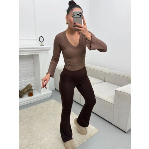 Şardonlu İspanyol Tayt - KAHVE