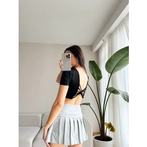 Sırt Dekolte Bağlamalı Sandy Crop