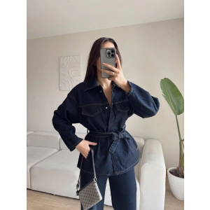 Premium Kuşaklı Denim Takım