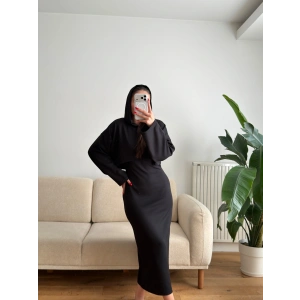 Sweat Elbise Takım - SİYAH