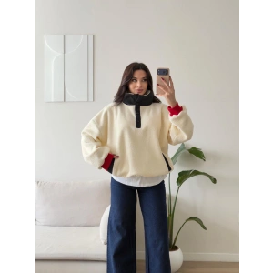 Teddy Ayıcık Nakışlı Oversize Sweat