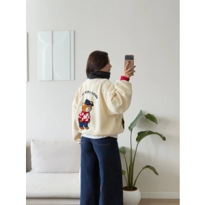 Teddy Ayıcık Nakışlı Oversize Sweat