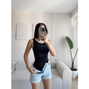 Tül Detay Bodysuit
