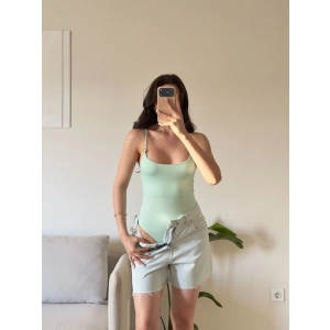 Aksesuar Detay Bodysuit - YEŞİL