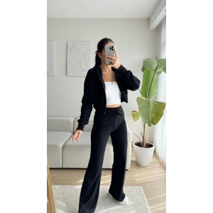 Yumoş Hırkalı İkili Takım - SİYAH