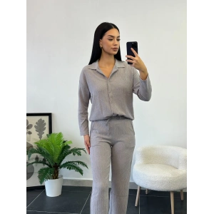 ZR Kumaş Gömlekli Takım - GRİ