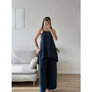 ZR Premium Askılı Tulum - LACİVERT