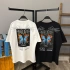 Sırt Baskı Effect Unisex T-shirt - Beyaz