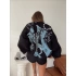 Sırt Baskı Oversize Sweat-SİYAH