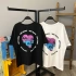 Sırt Baskı Oversize T-shirt- Siyah