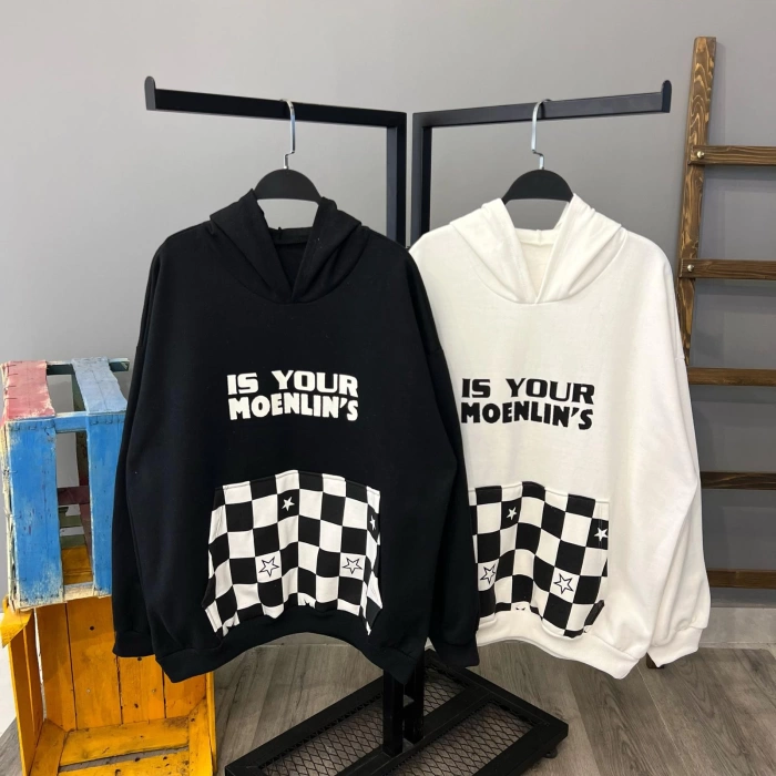 Is Your Moenlıns Oversize Sweat-SİYAH