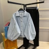 Balon Kol Oversize Kot Ceket - MAVİ