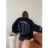 Sırt Baskı Dodgers Sweat - SİYAH