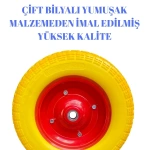 Adige Çift Bilyalı Patlamayan Yumuşak Dolgulu El Arabası Tekeri
