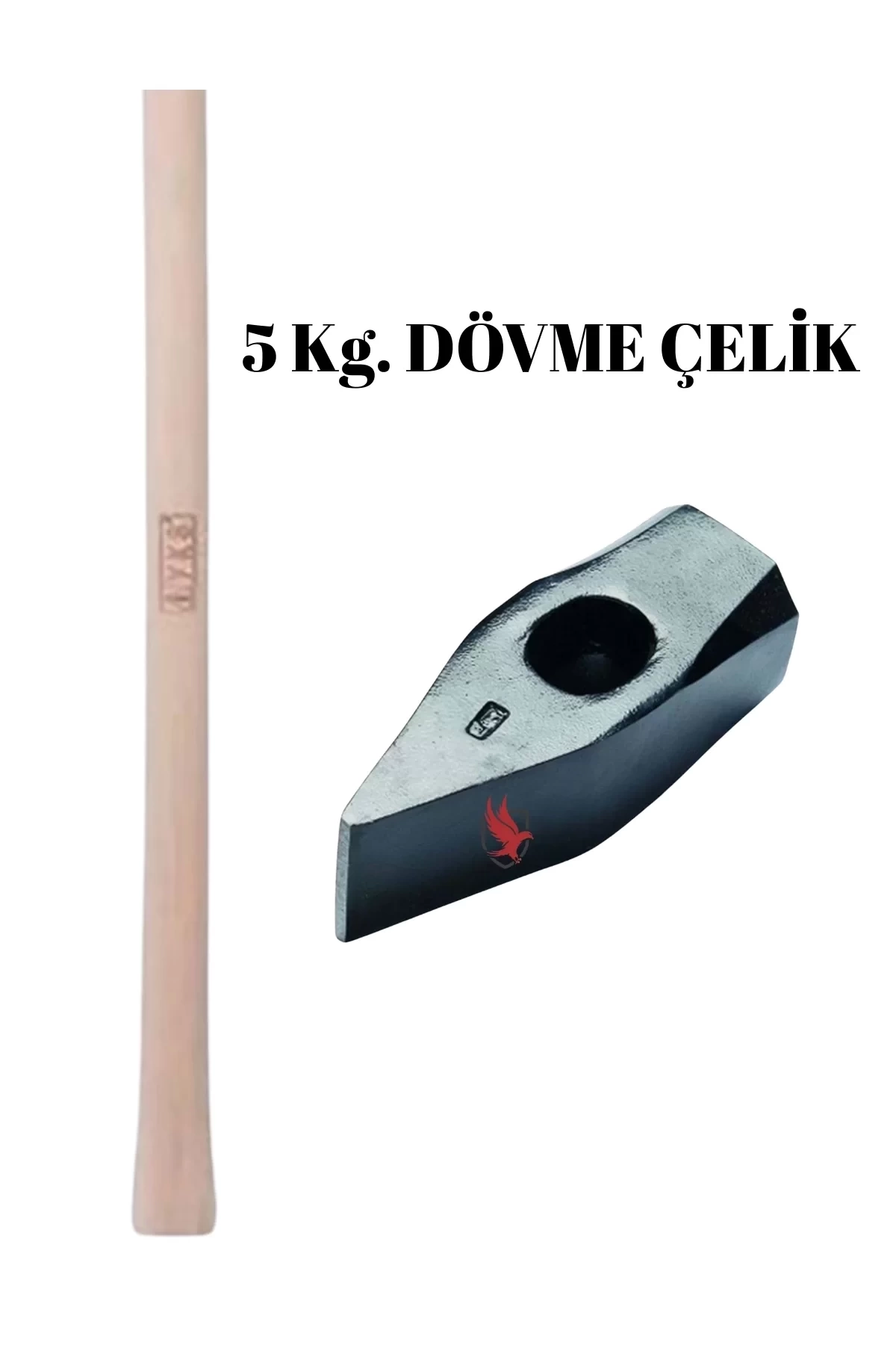 Adige Ahşap Gürgen Saplı Sivri Balyoz 5 Kg